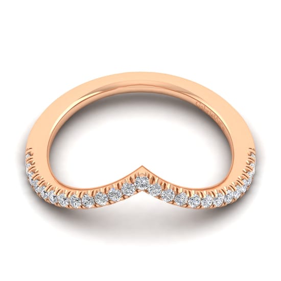 Gabriel - 14K Rose Gold Matching Diamond Wedding Band Gabriel - 14K Rose Gold Matching Diamond Wedding Band