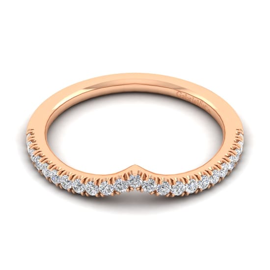 Gabriel - 14K Rose Gold Matching Diamond Wedding Band Gabriel - 14K Rose Gold Matching Diamond Wedding Band