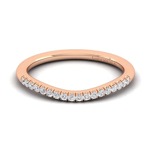 14K Rose Gold Matching Diamond Wedding Band