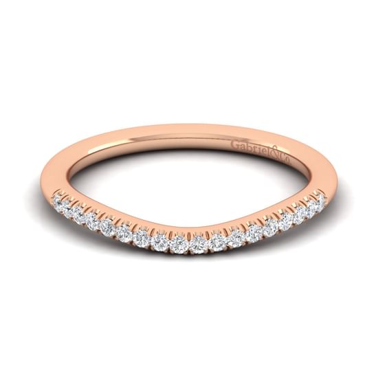 Gabriel - 14K Rose Gold Matching Diamond Wedding Band