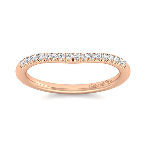 14K Rose Gold Matching Diamond Wedding Band