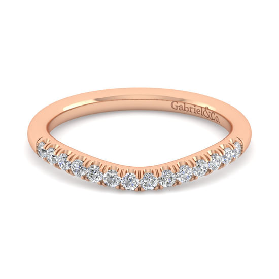 Gabriel - 14K Rose Gold Matching Diamond Wedding Band