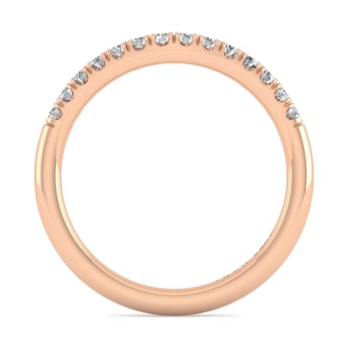 14K Rose Gold Matching Diamond Wedding Band
