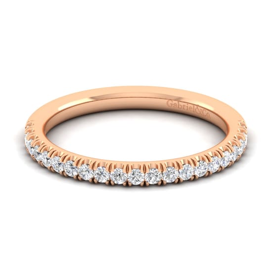Gabriel - 14K Rose Gold Matching Diamond Wedding Band