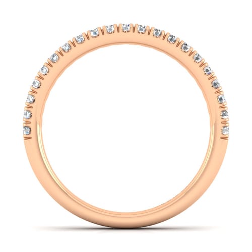 14K Rose Gold Matching Diamond Wedding Band