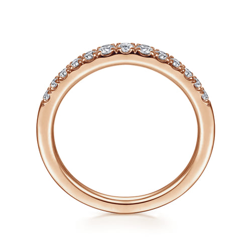 14K Rose Gold Matching Diamond Wedding Band