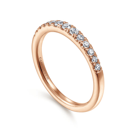 14K Rose Gold Matching Diamond Wedding Band