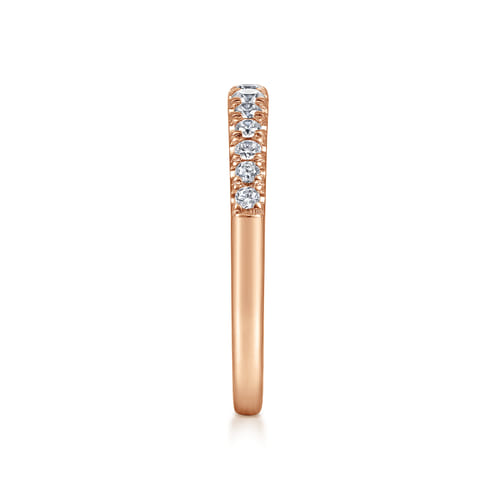 14K Rose Gold Matching Diamond Wedding Band