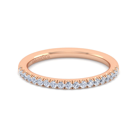 Gabriel - 14K Rose Gold Matching Diamond Wedding Band Gabriel - 14K Rose Gold Matching Diamond Wedding Band