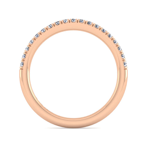 14K Rose Gold Matching Diamond Wedding Band