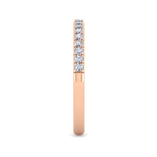 14K Rose Gold Matching Diamond Wedding Band