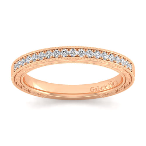14K Rose Gold Matching Diamond Wedding Band 14K Rose Gold Matching Diamond Wedding Band