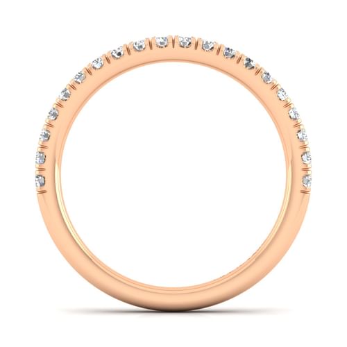 14K Rose Gold Matching Diamond Wedding Band