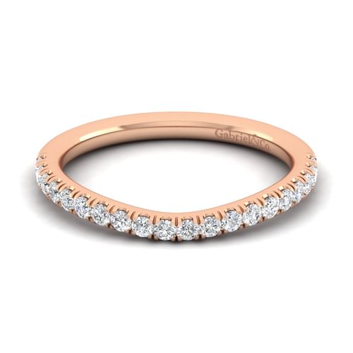 14K Rose Gold Matching Diamond Wedding Band