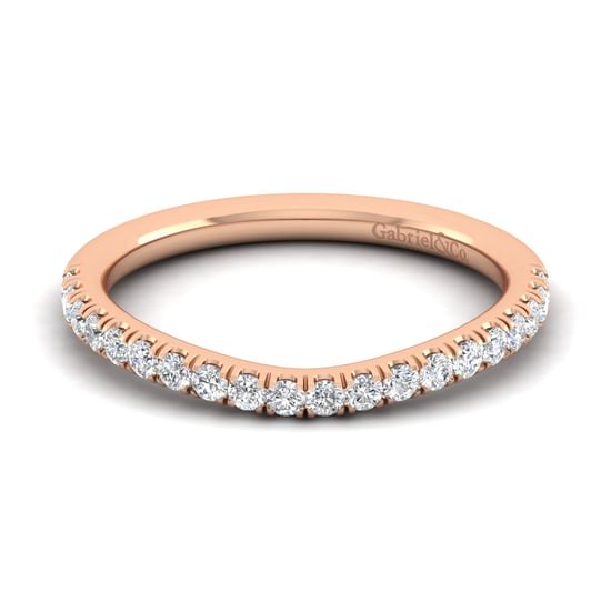 Gabriel - 14K Rose Gold Matching Diamond Wedding Band