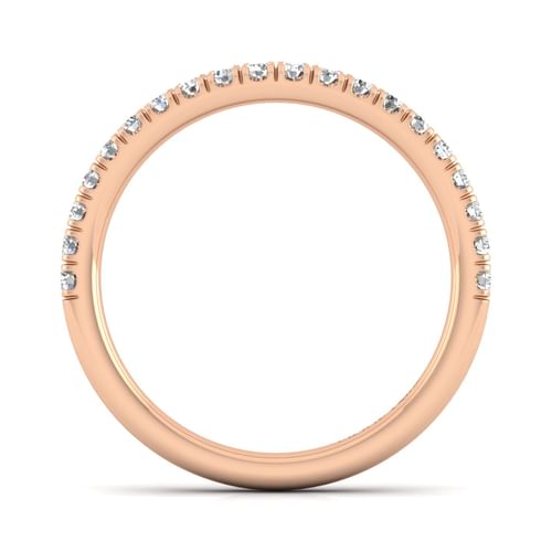 14K Rose Gold Matching Diamond Wedding Band