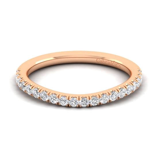 Gabriel - 14K Rose Gold Matching Diamond Wedding Band