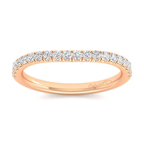 14K Rose Gold Matching Diamond Wedding Band
