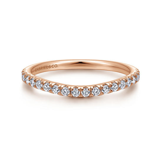 Gabriel - 14K Rose Gold Matching Diamond Wedding Band