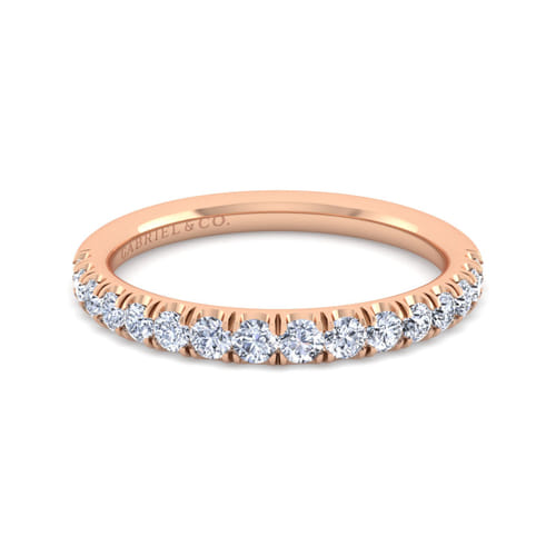 14K Rose Gold Matching Diamond Wedding Band