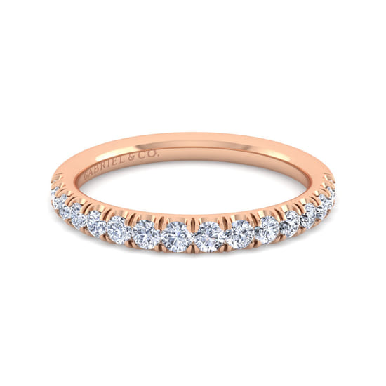 Gabriel - 14K Rose Gold Matching Diamond Wedding Band