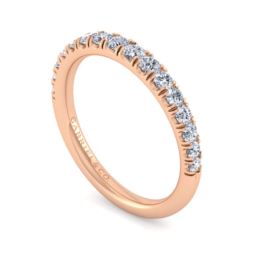 14K Rose Gold Matching Diamond Wedding Band