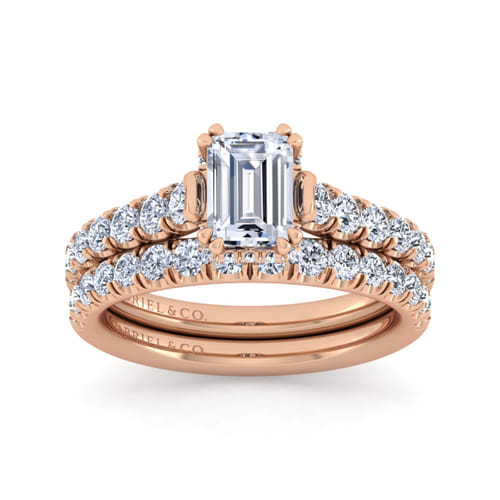 14K Rose Gold Matching Diamond Wedding Band