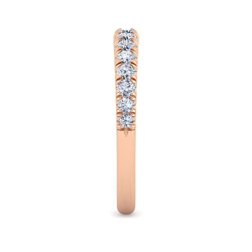 14K Rose Gold Matching Diamond Wedding Band