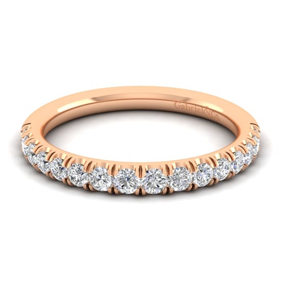 Gabriel - 14K Rose Gold Matching Diamond Wedding Band