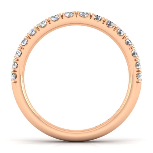 14K Rose Gold Matching Diamond Wedding Band