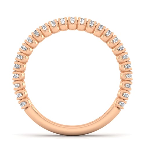 14K Rose Gold Matching Diamond Wedding Band
