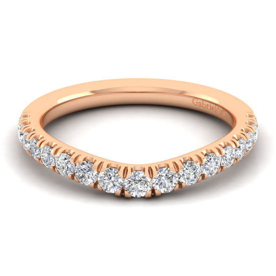 Gabriel - 14K Rose Gold Matching Diamond Wedding Band