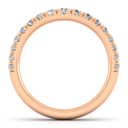 14K Rose Gold Matching Diamond Wedding Band