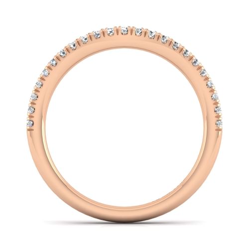 14K Rose Gold Matching Diamond Wedding Band