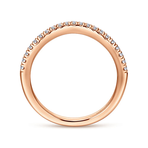 14K Rose Gold Matching Diamond Wedding Band