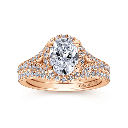14K Rose Gold Matching Diamond Wedding Band
