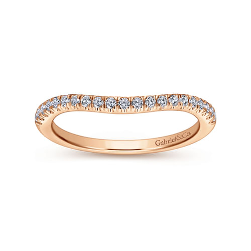 14K Rose Gold Matching Diamond Wedding Band