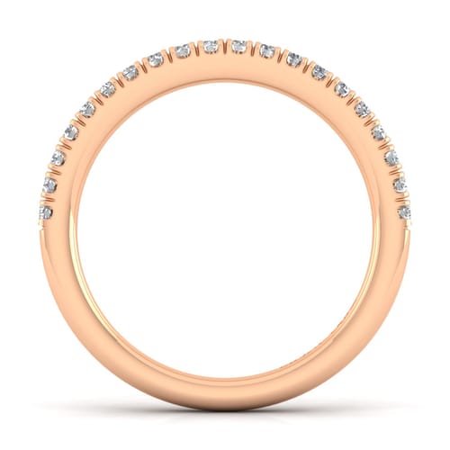 14K Rose Gold Matching Diamond Wedding Band