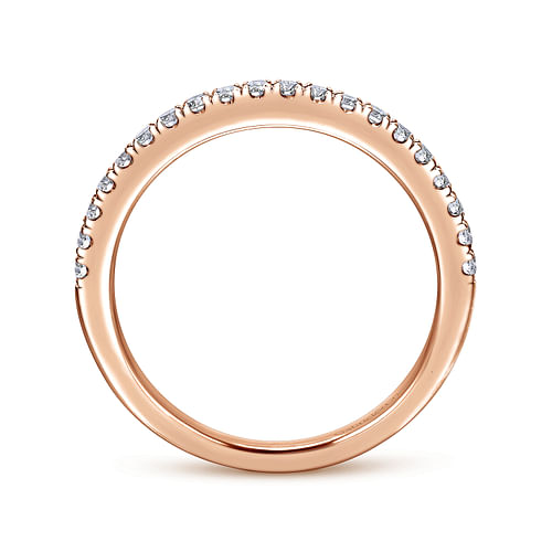 14K Rose Gold Matching Diamond Wedding Band