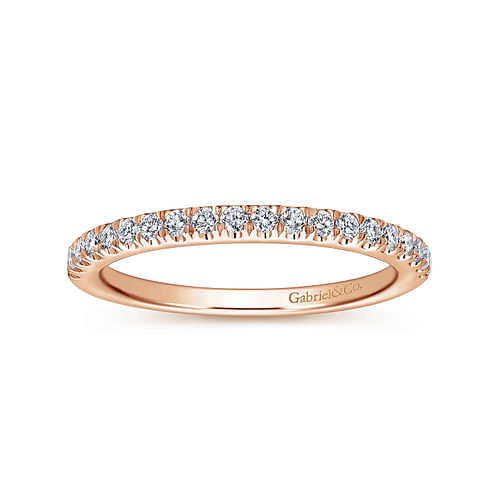 14K Rose Gold Matching Diamond Wedding Band