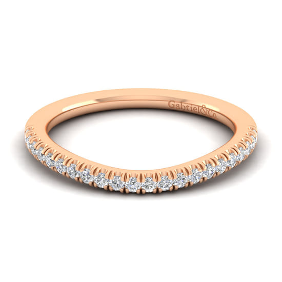 Gabriel - 14K Rose Gold Matching Diamond Wedding Band