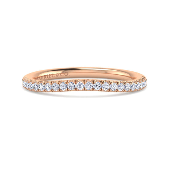 Gabriel - 14K Rose Gold Matching Diamond Wedding Band