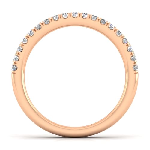 14K Rose Gold Matching Diamond Wedding Band