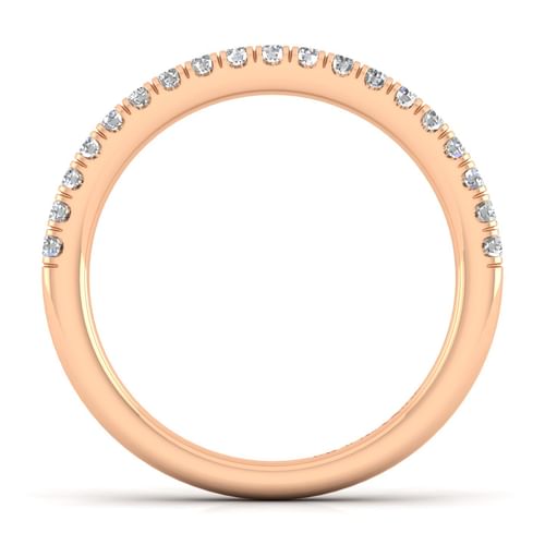 14K Rose Gold Matching Diamond Wedding Band
