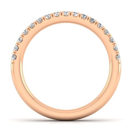 14K Rose Gold Matching Diamond Wedding Band