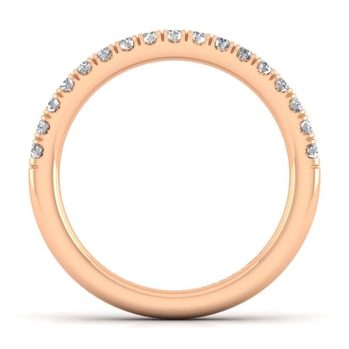 14K Rose Gold Matching Diamond Wedding Band
