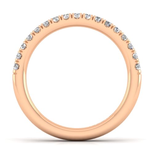 14K Rose Gold Matching Diamond Wedding Band