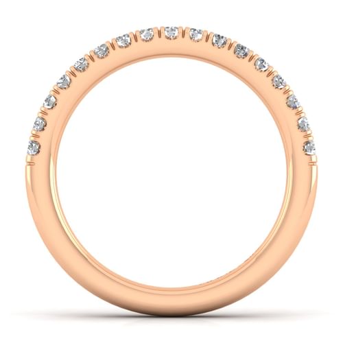 14K Rose Gold Matching Diamond Wedding Band