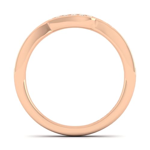 14K Rose Gold Matching Diamond Wedding Band