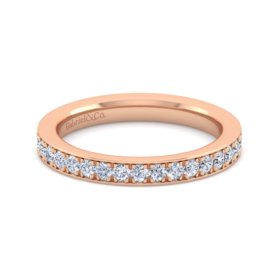 Gabriel - 14K Rose Gold Matching Diamond Wedding Band